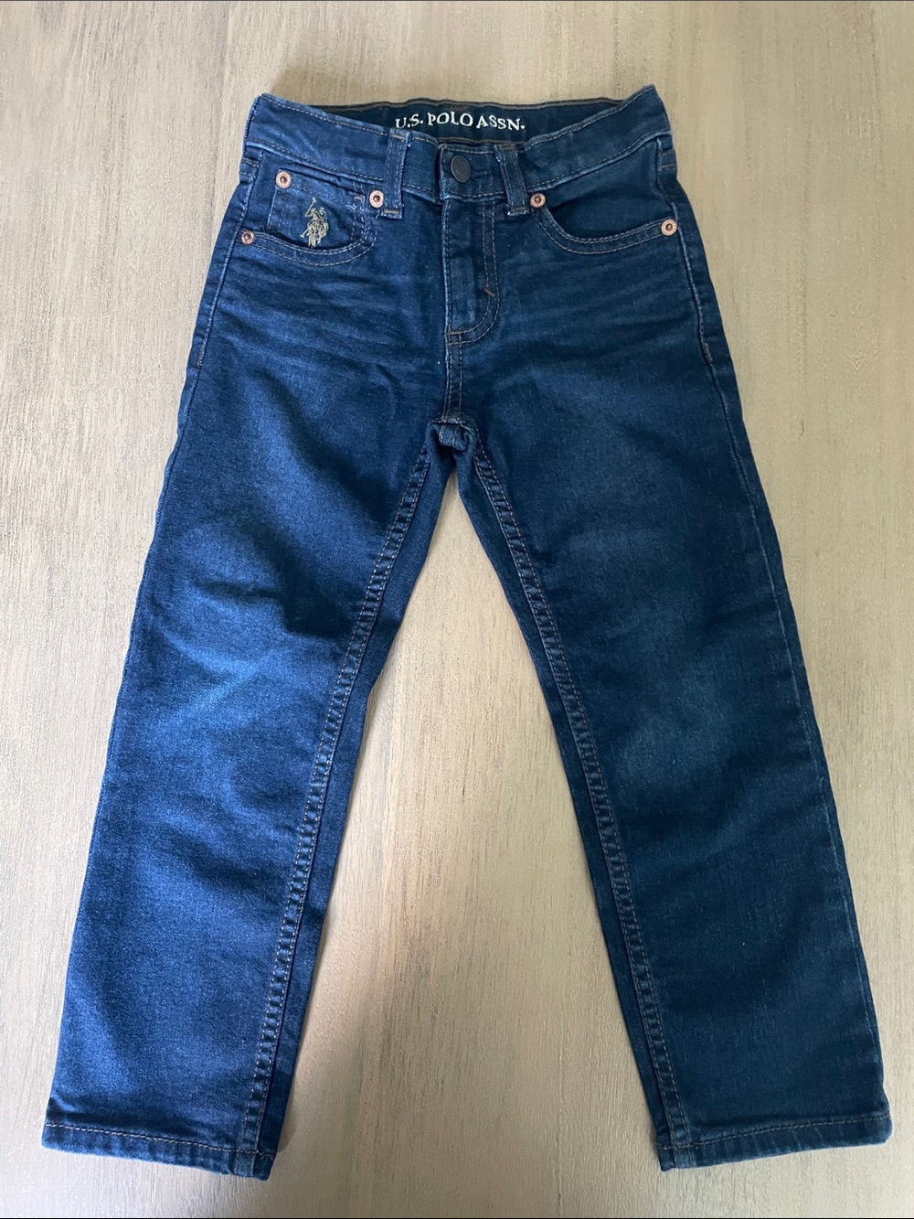 U.S. Polo Assn. Kids Navy Slim Straight Jeans